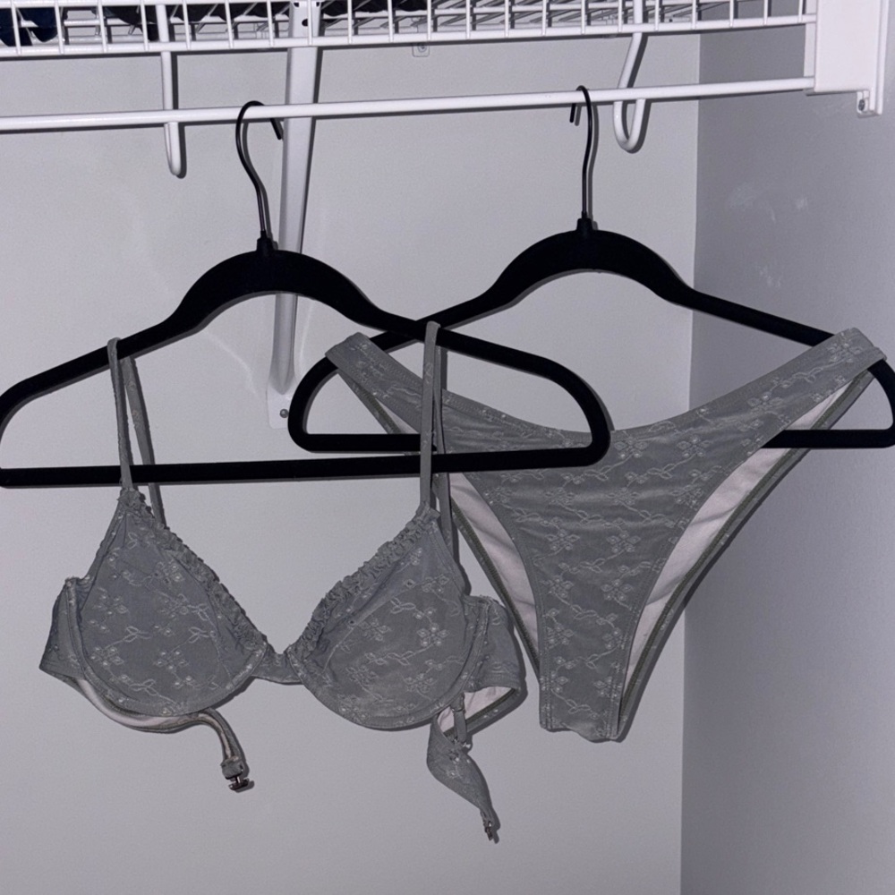 Sage Green Lace Bikini Set - Women's Intimates